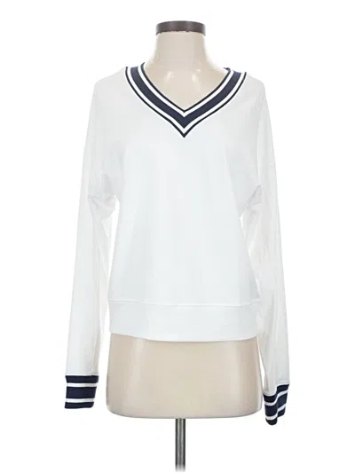 Pre-owned Sincerely Jules Long Sleeve Polo Shirt In White