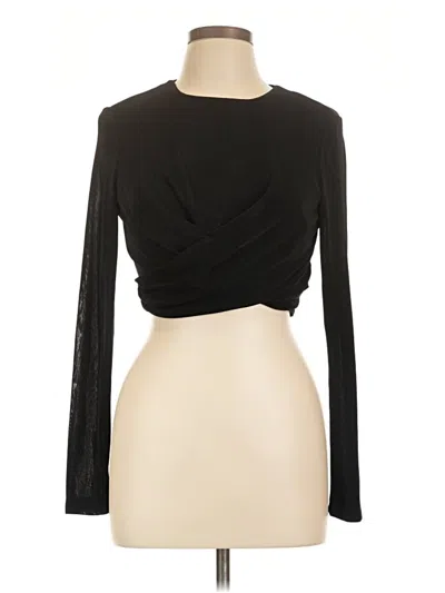 Pre-owned Sincerely Jules Long Sleeve Top Black Cowl Neck Tops