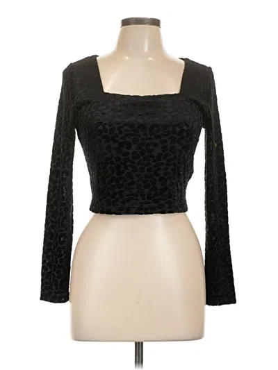 Sincerely Jules Long Sleeve Top Black Square Neckline Tops