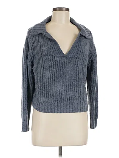 Pre-owned Sincerely Jules Long Sleeve Top Gray Cowl Neck Tops