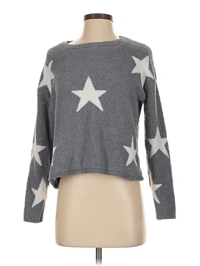 Pre-owned Sincerely Jules Long Sleeve Top Gray Crew Neck Tops