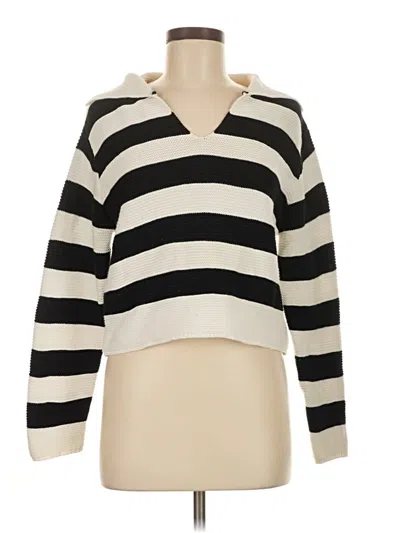 Pre-owned Sincerely Jules Long Sleeve Top Ivory Cowl Neck Tops