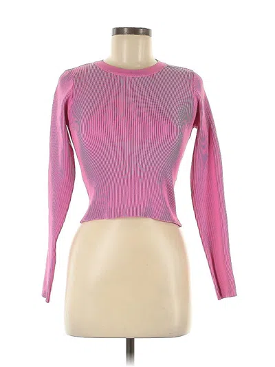 Pre-owned Sincerely Jules Long Sleeve Top Pink Turtleneck Tops