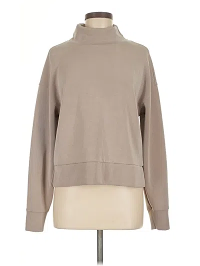 Pre-owned Sincerely Jules Long Sleeve Top Tan Turtleneck Tops