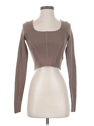 Pre-owned Sincerely Jules Long Sleeve T-shirt In Brown