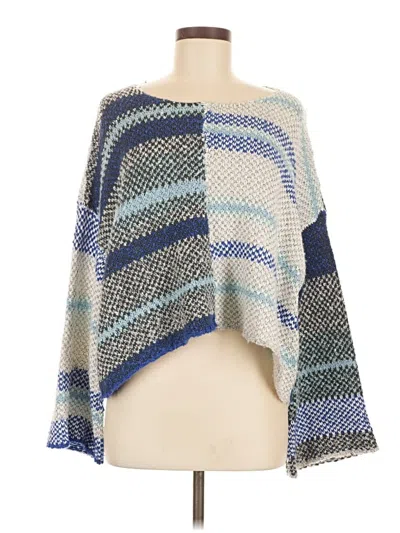 Pre-owned Sincerely Jules Poncho In Blue