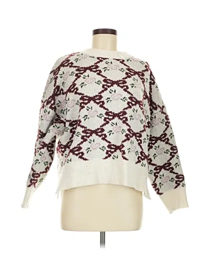 Pre-owned Sincerely Jules Pullover Sweater In Burgundy