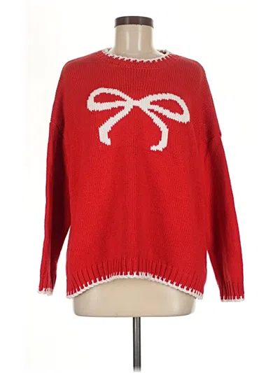 Pre-owned Sincerely Jules Pullover Sweater In Red