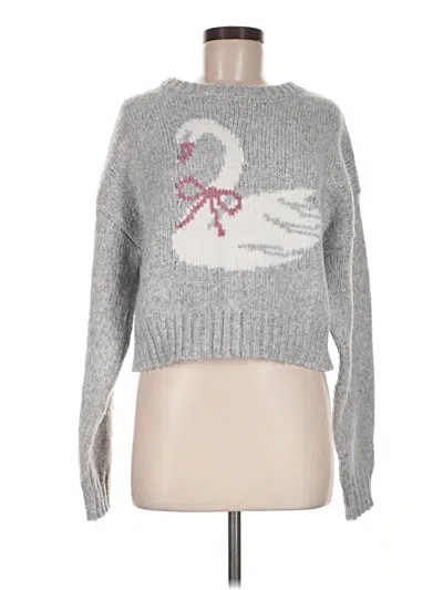 Pre-owned Sincerely Jules Pullover Sweater In Silver