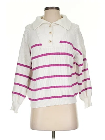Pre-owned Sincerely Jules Pullover Sweater In White