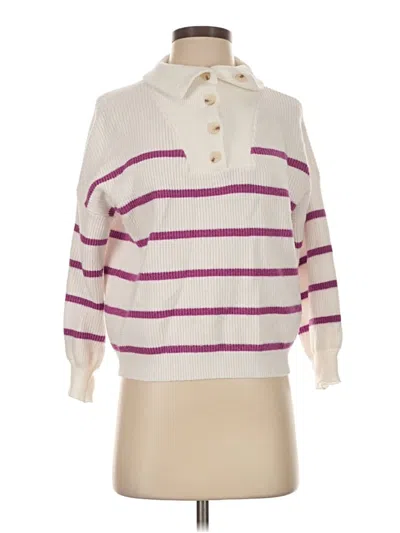 Pre-owned Sincerely Jules Pullover Sweater In White