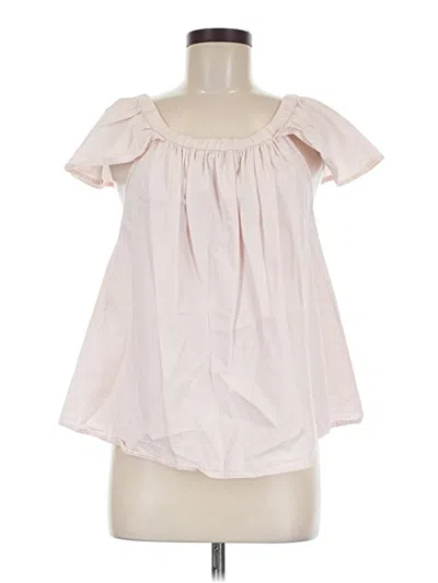 Pre-owned Sincerely Jules Short Sleeve Blouse In Pink