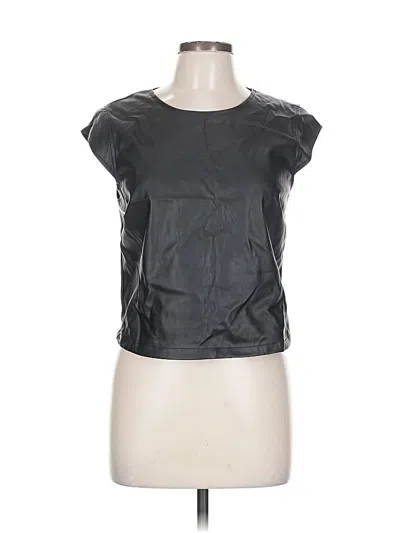 Pre-owned Sincerely Jules Short Sleeve Top Black Scoop Neck Tops