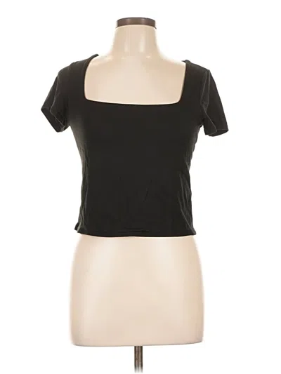 Pre-owned Sincerely Jules Short Sleeve Top Black Sweetheart Neckline Tops