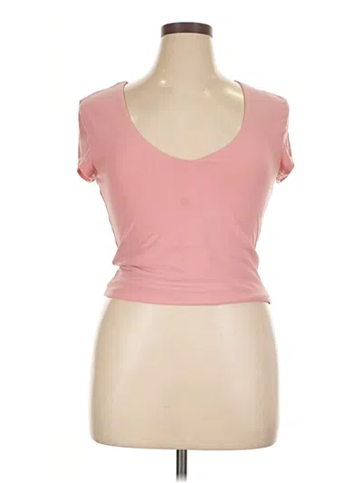 Pre-owned Sincerely Jules Short Sleeve Top Pink Sweetheart Neckline Tops
