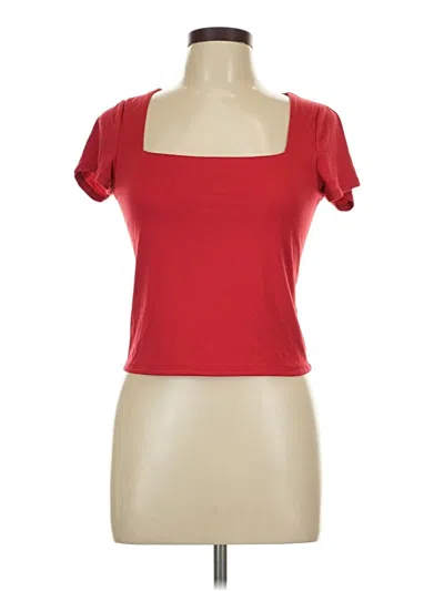 Pre-owned Sincerely Jules Short Sleeve Top Red Sweetheart Neckline Tops