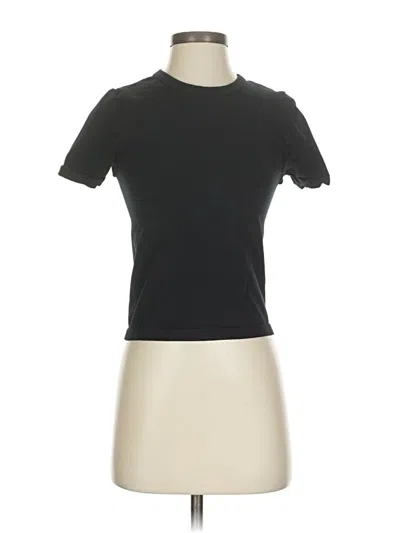 Pre-owned Sincerely Jules Short Sleeve Turtleneck In Black