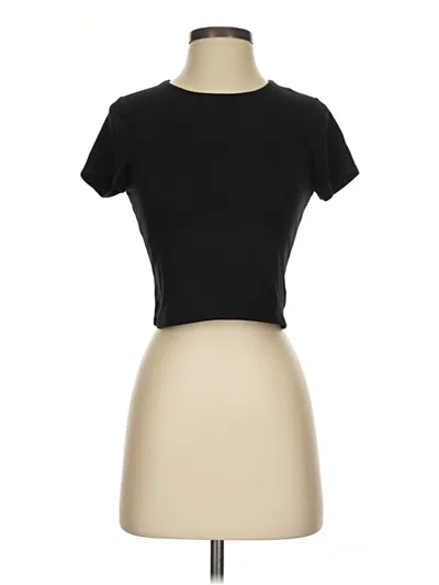 Pre-owned Sincerely Jules Short Sleeve Turtleneck In Black