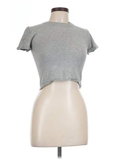 Pre-owned Sincerely Jules Short Sleeve Turtleneck In Gray