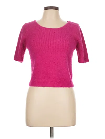 Pre-owned Sincerely Jules Short Sleeve Turtleneck In Pink