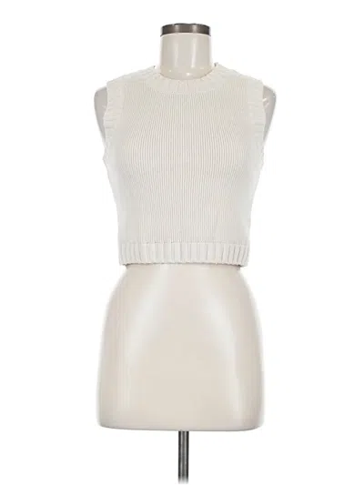 Pre-owned Sincerely Jules Short Sleeve Turtleneck In White