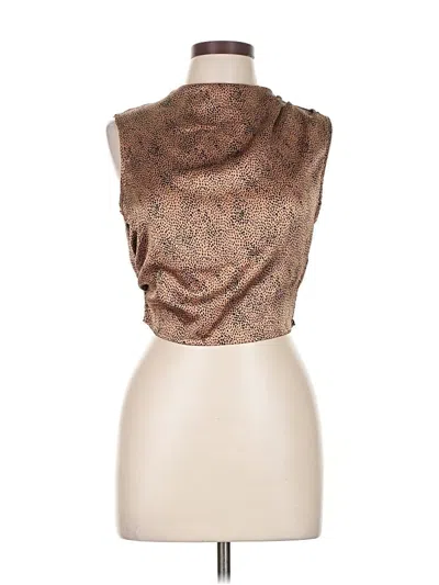 Pre-owned Sincerely Jules Sleeveless Blouse In Brown
