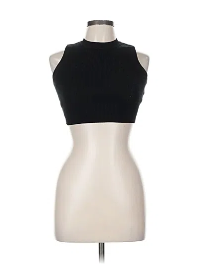 Pre-owned Sincerely Jules Sleeveless Top Black Halter Neckline Tops