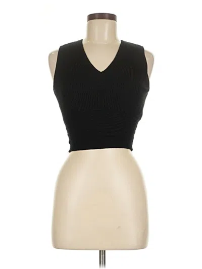 Pre-owned Sincerely Jules Sleeveless Top Black Halter Neckline Tops