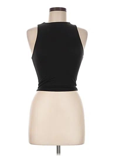 Pre-owned Sincerely Jules Sleeveless Top Black Halter Neckline Tops