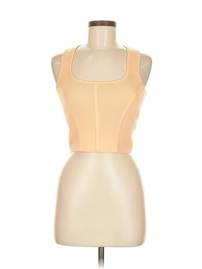 Pre-owned Sincerely Jules Sleeveless Top Gold Halter Neckline Tops