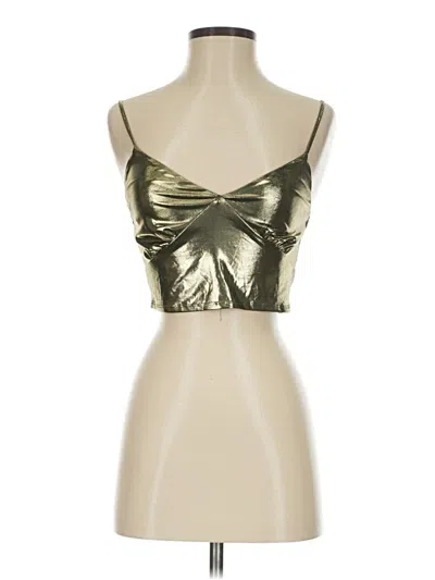 Pre-owned Sincerely Jules Sleeveless Top Gold Sweetheart Neckline Tops