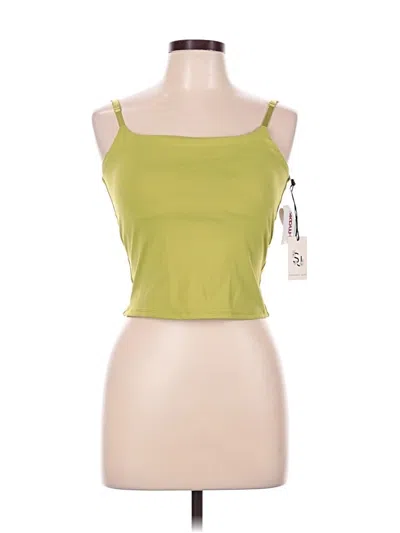 Pre-owned Sincerely Jules Sleeveless Top Green Halter Neckline Tops