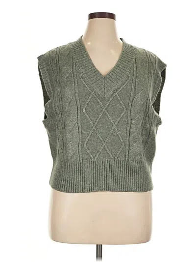 Pre-owned Sincerely Jules Sleeveless Top Green V Neck Tops
