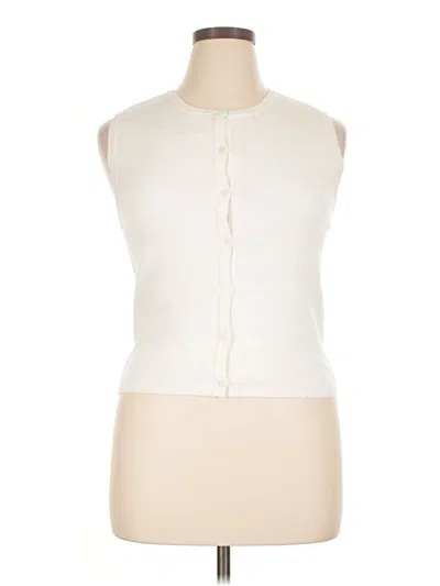 Pre-owned Sincerely Jules Sleeveless Top Ivory Mock Neckline Tops