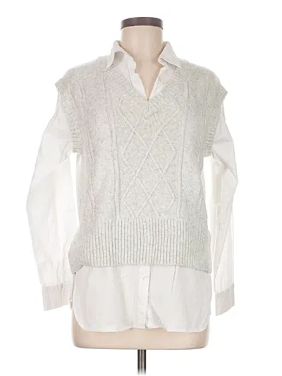 Pre-owned Sincerely Jules Sleeveless Top Silver Turtleneck Tops