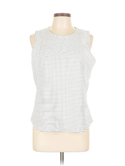 Pre-owned Sincerely Jules Sleeveless Top White Keyhole Neckline Tops