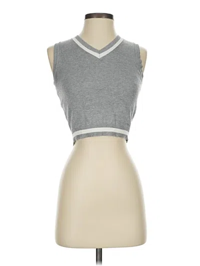 Pre-owned Sincerely Jules Sleeveless T-shirt In Silver