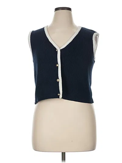 Pre-owned Sincerely Jules Sweater Vest In Blue