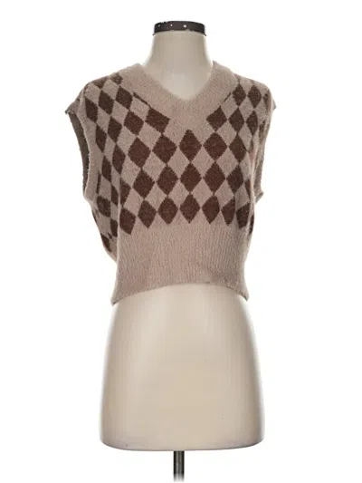 Pre-owned Sincerely Jules Sweater Vest In Brown