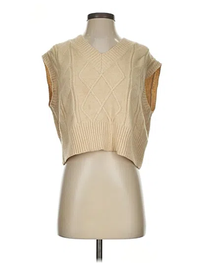 Pre-owned Sincerely Jules Sweater Vest In Tan