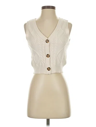 Pre-owned Sincerely Jules Sweater Vest In White