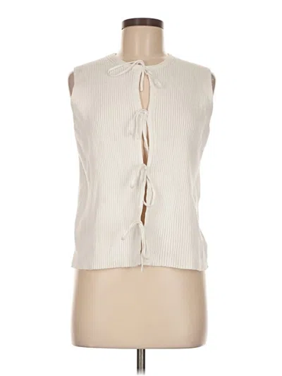 Pre-owned Sincerely Jules Sweater Vest In White