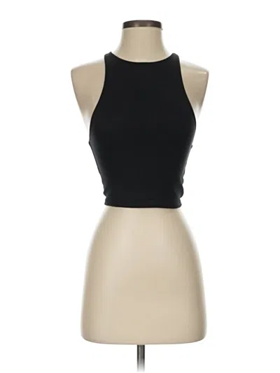 Pre-owned Sincerely Jules Tank Top Black Halter Neckline Tops