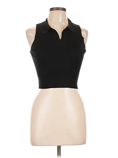 Pre-owned Sincerely Jules Tank Top Black Halter Neckline Tops