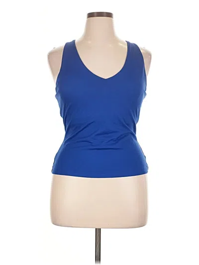 Pre-owned Sincerely Jules Tank Top Blue Halter Neckline Tops