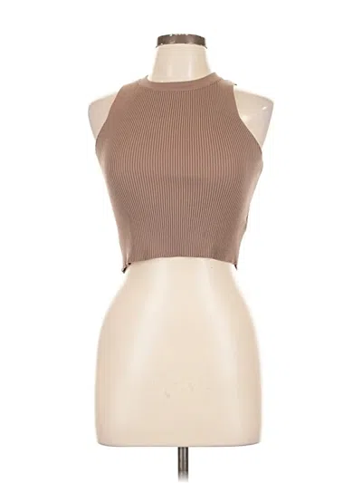 Pre-owned Sincerely Jules Tank Top Brown Halter Neckline Tops