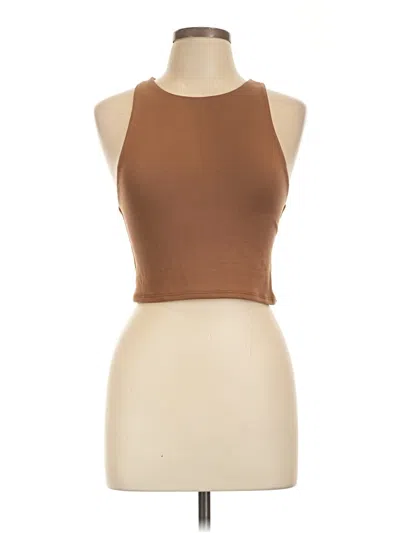 Pre-owned Sincerely Jules Tank Top Brown Halter Neckline Tops