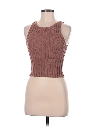 Pre-owned Sincerely Jules Tank Top Brown Halter Neckline Tops