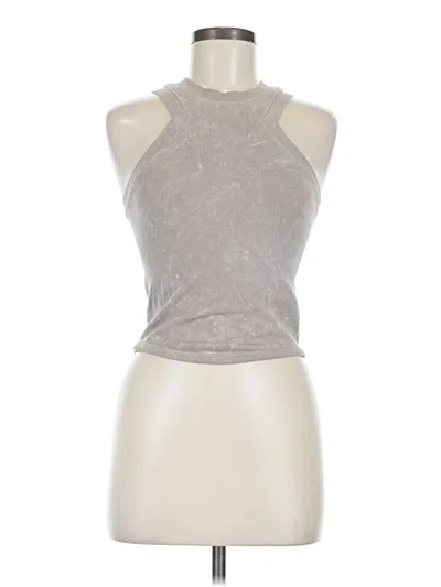 Pre-owned Sincerely Jules Tank Top Gray Halter Neckline Tops