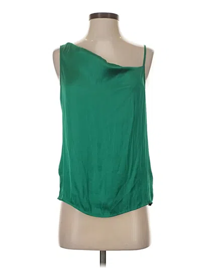 Pre-owned Sincerely Jules Tank Top Green One Shoulder Neckline Tops